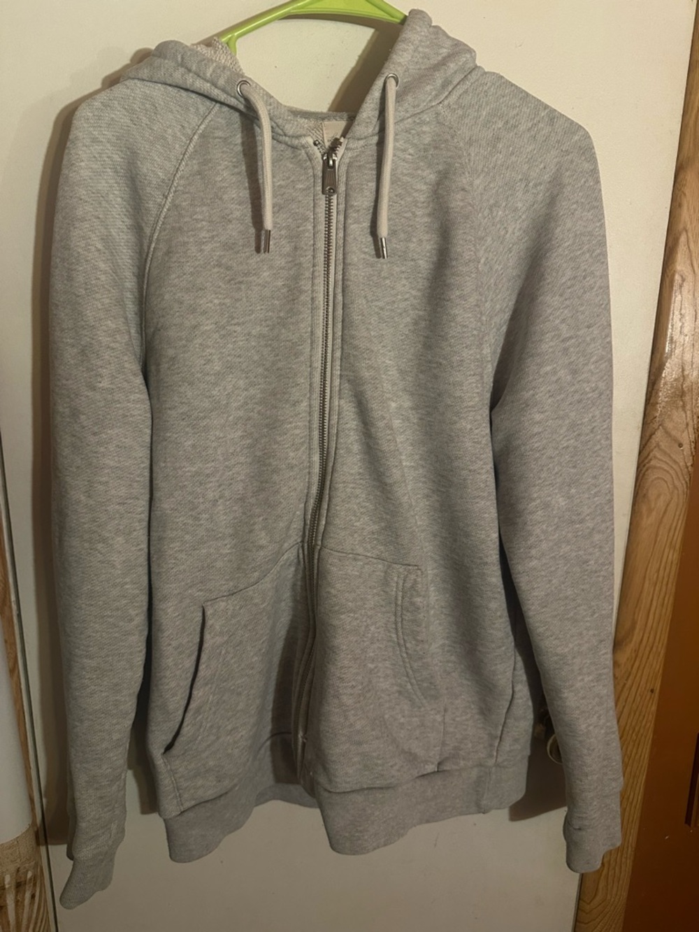 H&M Light Gray Men's Full-Zip Hooded Sweatshirt